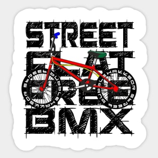 BMX SPORT FLATSTREET FREESTYLE GIFT SHIRT WHITE SHIRT Sticker